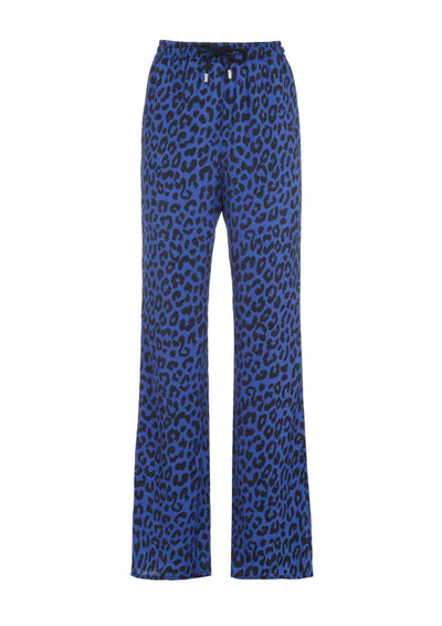 Blue cheetah pants for Women - le boubou