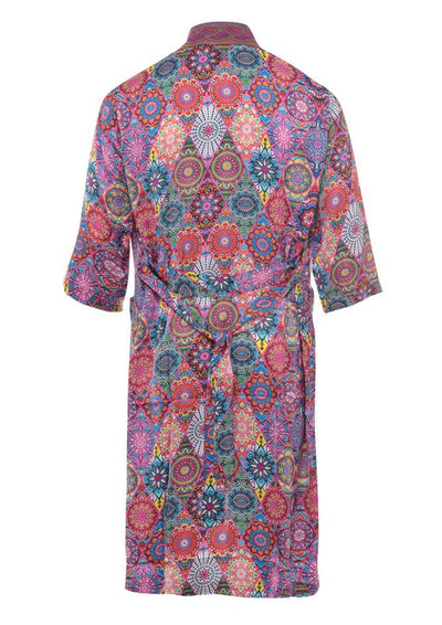 Mosaïque Silk 3/4 Sleeves Kimono - le boubou