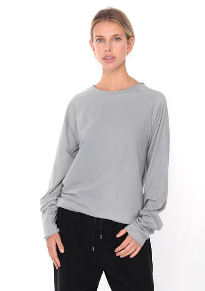 Unisex Light grey double t-Shirt long sleeves - le boubou