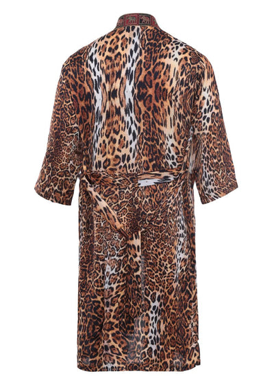 Wavy Cheetah 3/4 Sleeves Kimono - le boubou